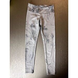 Alo Yoga White Marble Glossy Airbrush Leggings Size Small Athletic Wear